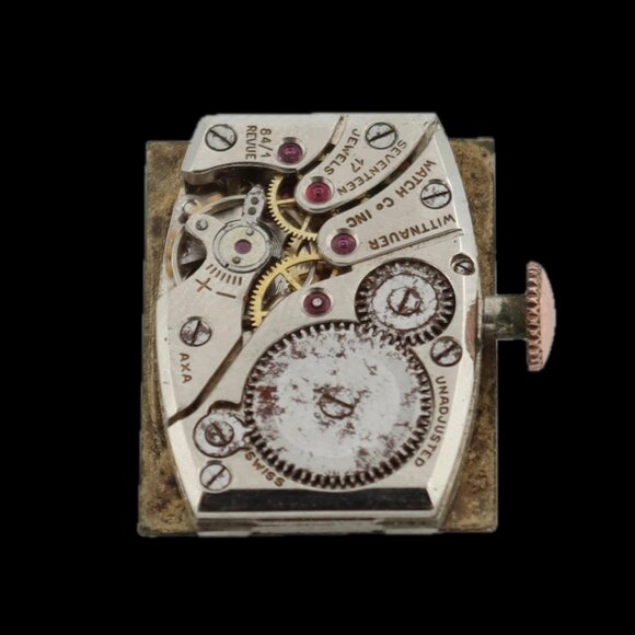 Vintage 23mm Wittnauer Sunburst 17j Men's Mechanical Wristwatch AXA 84/1 Revue - Picture 5 of 6